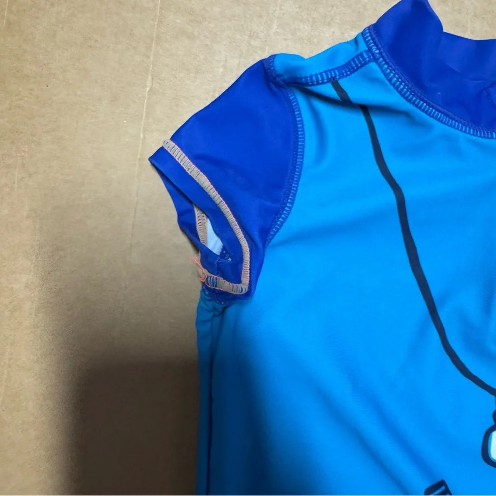 GAP Baby Swimsuit One Piece Rashguard Short Sleeve and Shark Hat